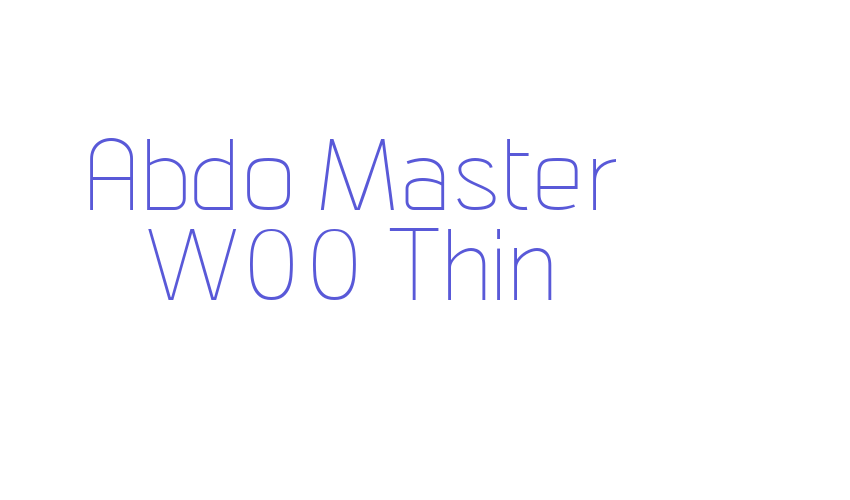 Abdo Master W00 Thin Font Download