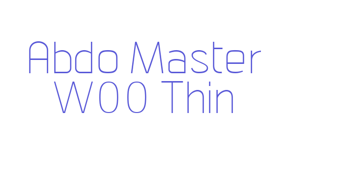 Abdo Master W00 Thin Font Download