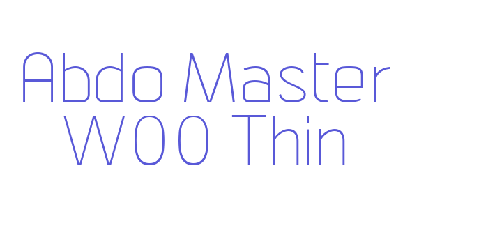 Abdo Master W00 Thin Font