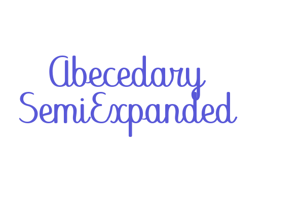 Abecedary SemiExpanded Font