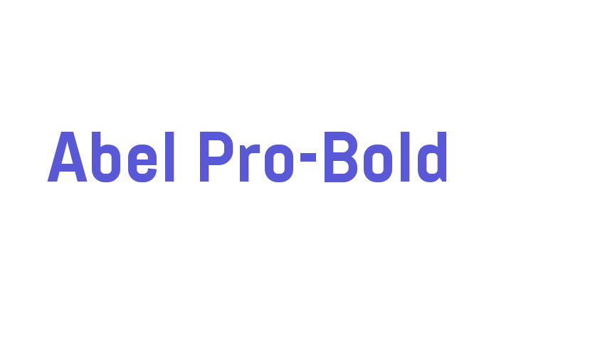 Abel Pro-Bold Font Download