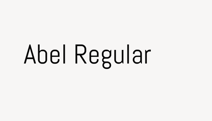 Abel Regular font download