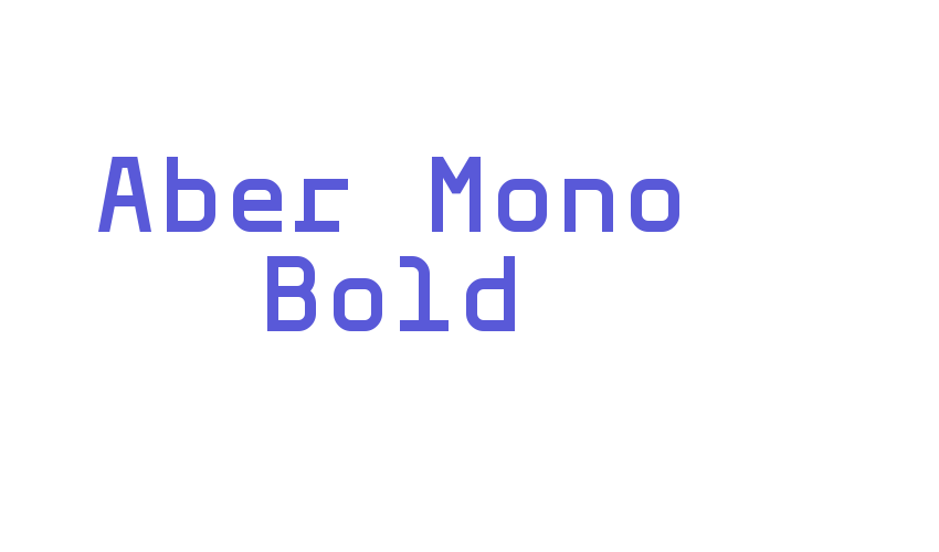 Aber Mono Bold Font Download