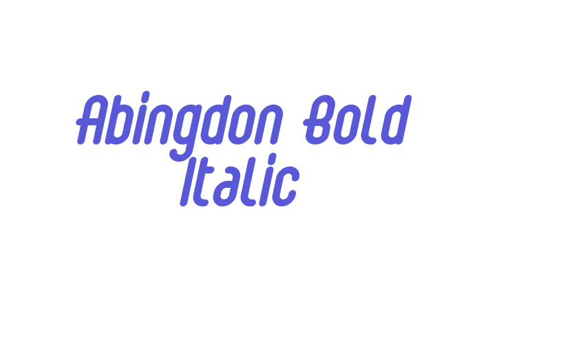 Abingdon Bold Italic Font