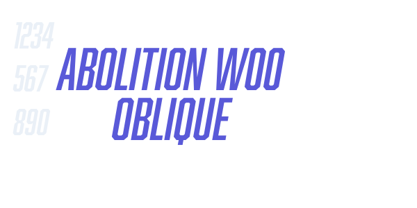 Abolition W00 Oblique font free