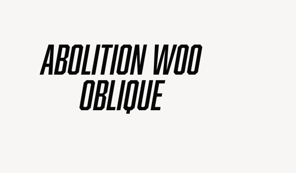 Abolition W00 Oblique Font