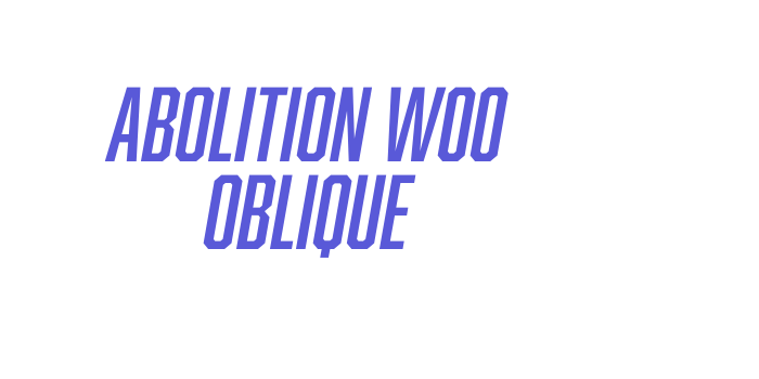 Abolition W00 Oblique Font Download