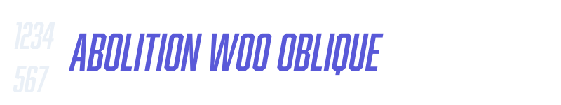 Abolition W00 Oblique-related font