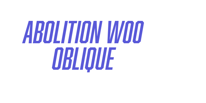 Abolition W00 Oblique Font