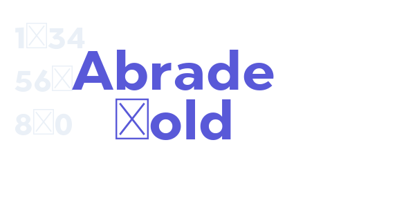 Abrade Bold font free