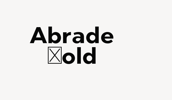 Abrade Bold Font