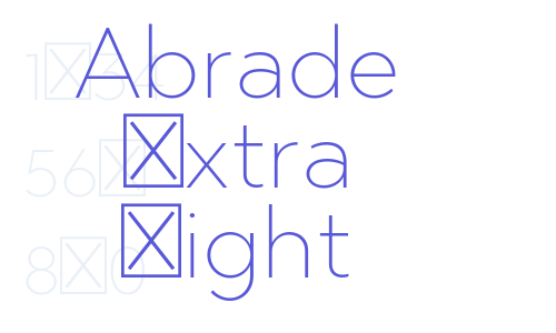 Abrade Extra Light Font Download