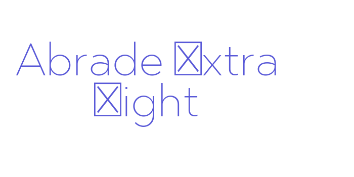 Abrade Extra Light Font Download