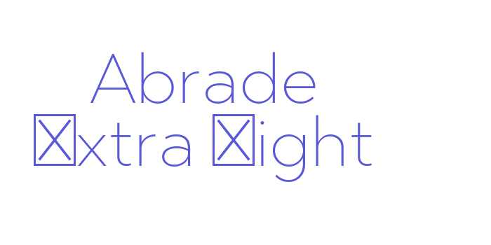 Abrade Extra Light Font