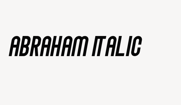 Abraham Italic Font