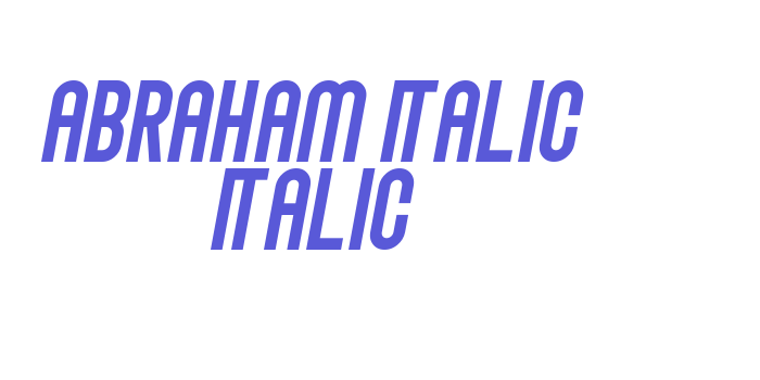 Abraham Italic Italic Font Download