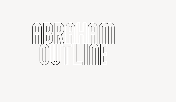 Abraham Outline Font