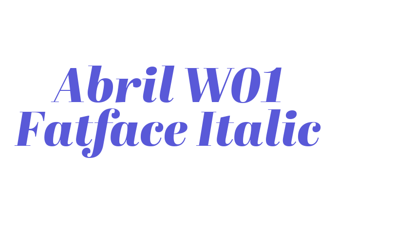 Abril W01 Fatface Italic Font