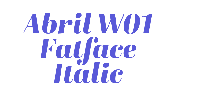 Abril W01 Fatface Italic Font Download