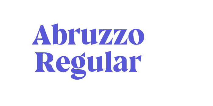 Abruzzo Regular Font