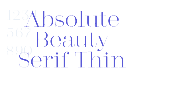 Absolute Beauty Serif Thin font free