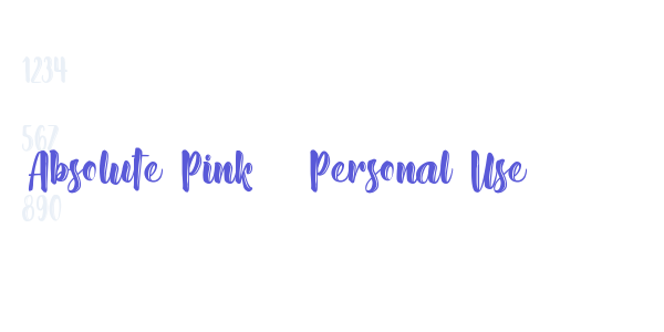 Absolute Pink – Personal Use font free