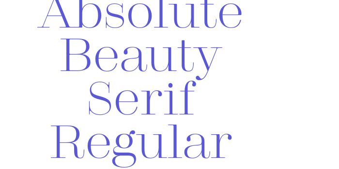 Absolute Beauty Serif Regular Font