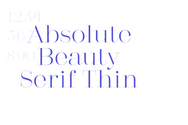 Absolute Beauty Serif Thin