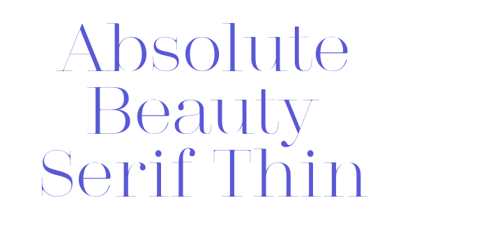 Absolute Beauty Serif Thin Font