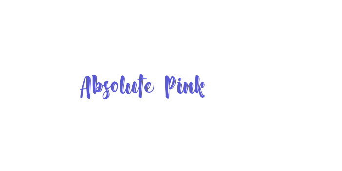 Absolute Pink Font