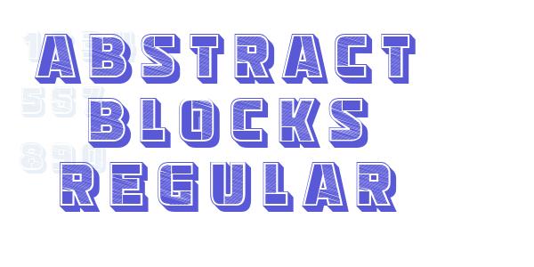 Abstract Blocks Regular font free