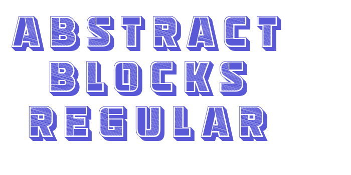 Abstract Blocks Regular Font