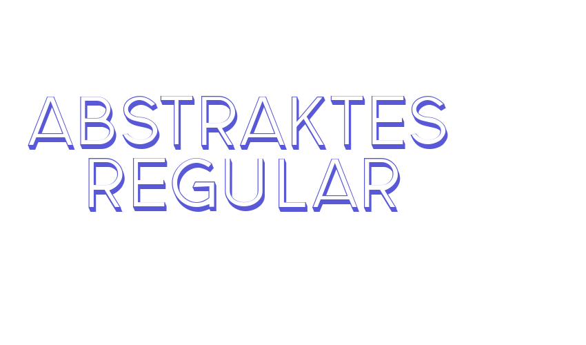 Abstraktes Regular Font