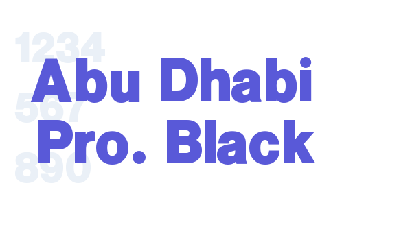 Abu Dhabi Pro. Black font free