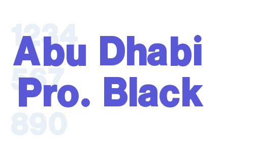 Abu Dhabi Pro. Black Font