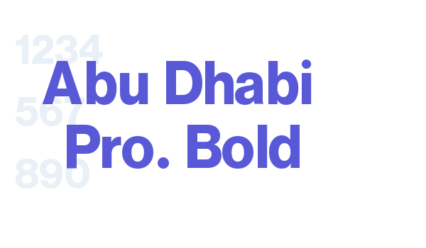 Abu Dhabi Pro. Bold Font