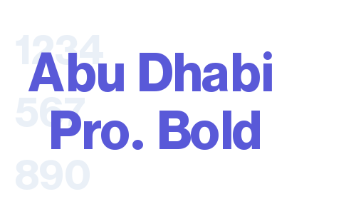 Abu Dhabi Pro. Bold Font