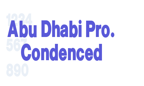 Abu Dhabi Pro. Condenced Font