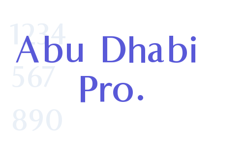 Abu Dhabi Pro. Font