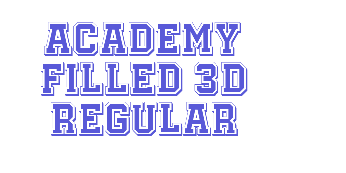 Academy Filled 3D Regular Font Download