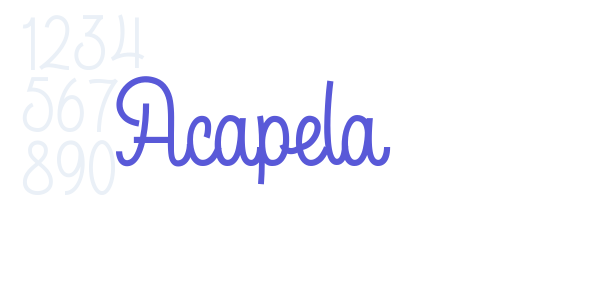 Acapela font free