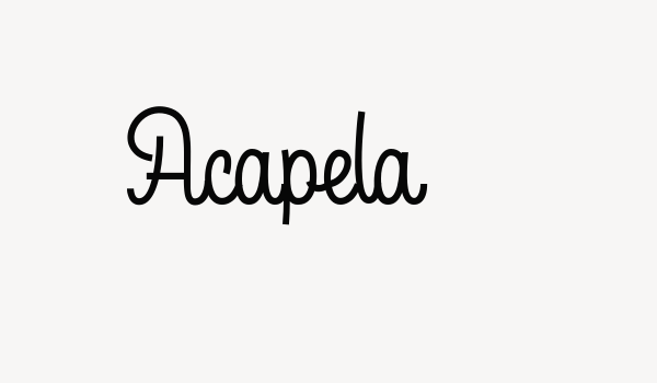 Acapela Font