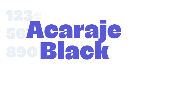 Acaraje Black font free