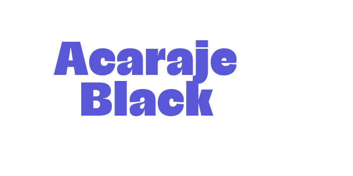 Acaraje Black Font Download