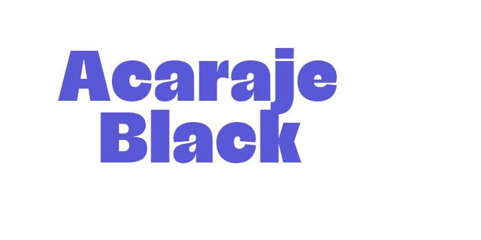 Acaraje Black Font