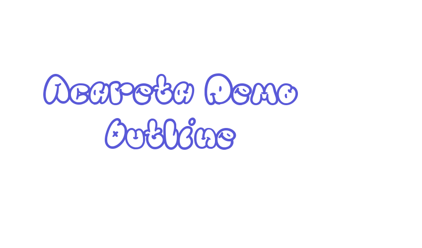 Acareta-Demo Outline Font