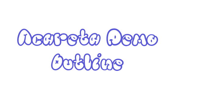 Acareta-Demo Outline Font Download