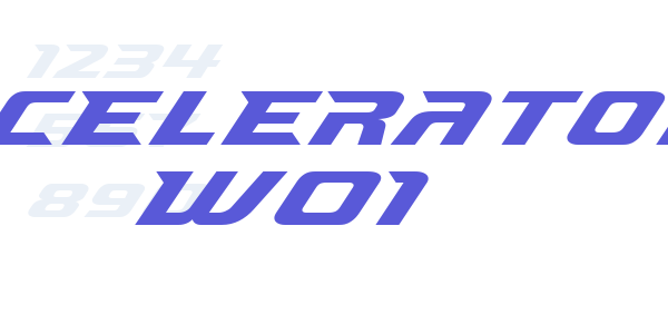 Accelerator W01 font free