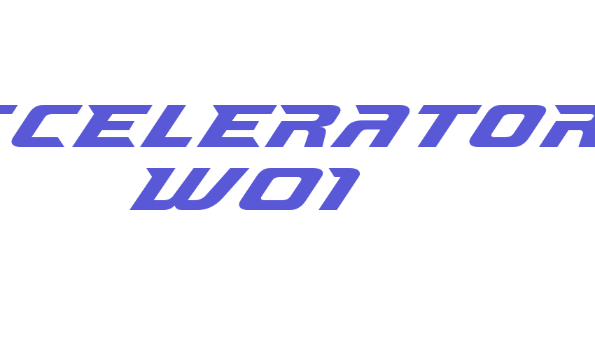 Accelerator W01 Font Download