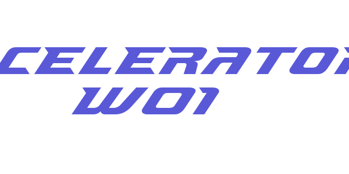 Accelerator W01 Font Download